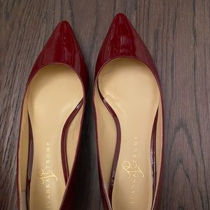 Ivanka trump deep red pointed toe flats